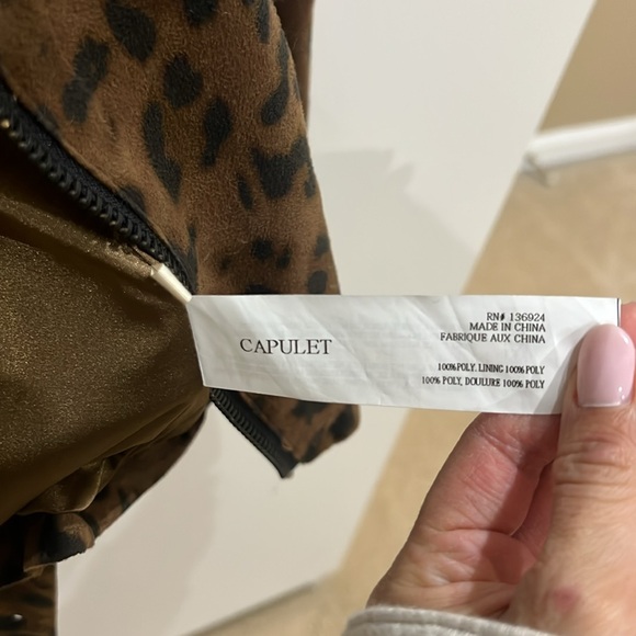 CAPULET Leopard print moto jacket. Size Small - Picture 8 of 11